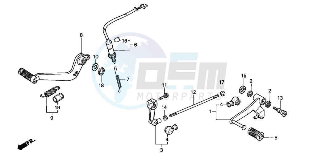 BRAKE PEDAL/CHANGE PEDAL image