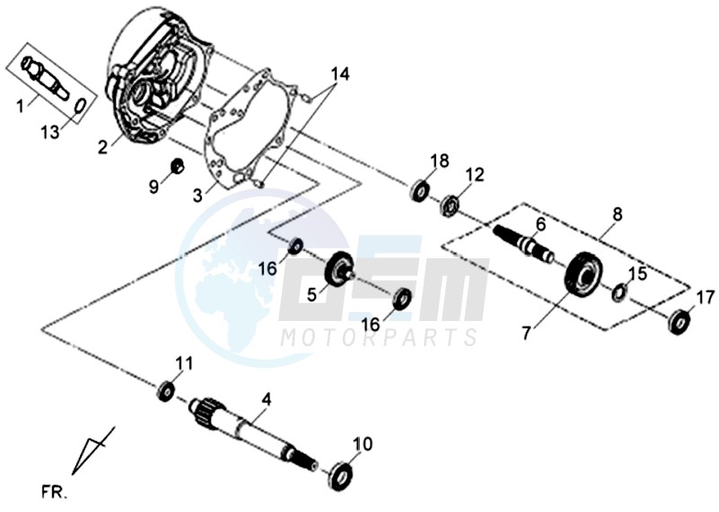 CRANKCASE - DRIVE SHAFT image