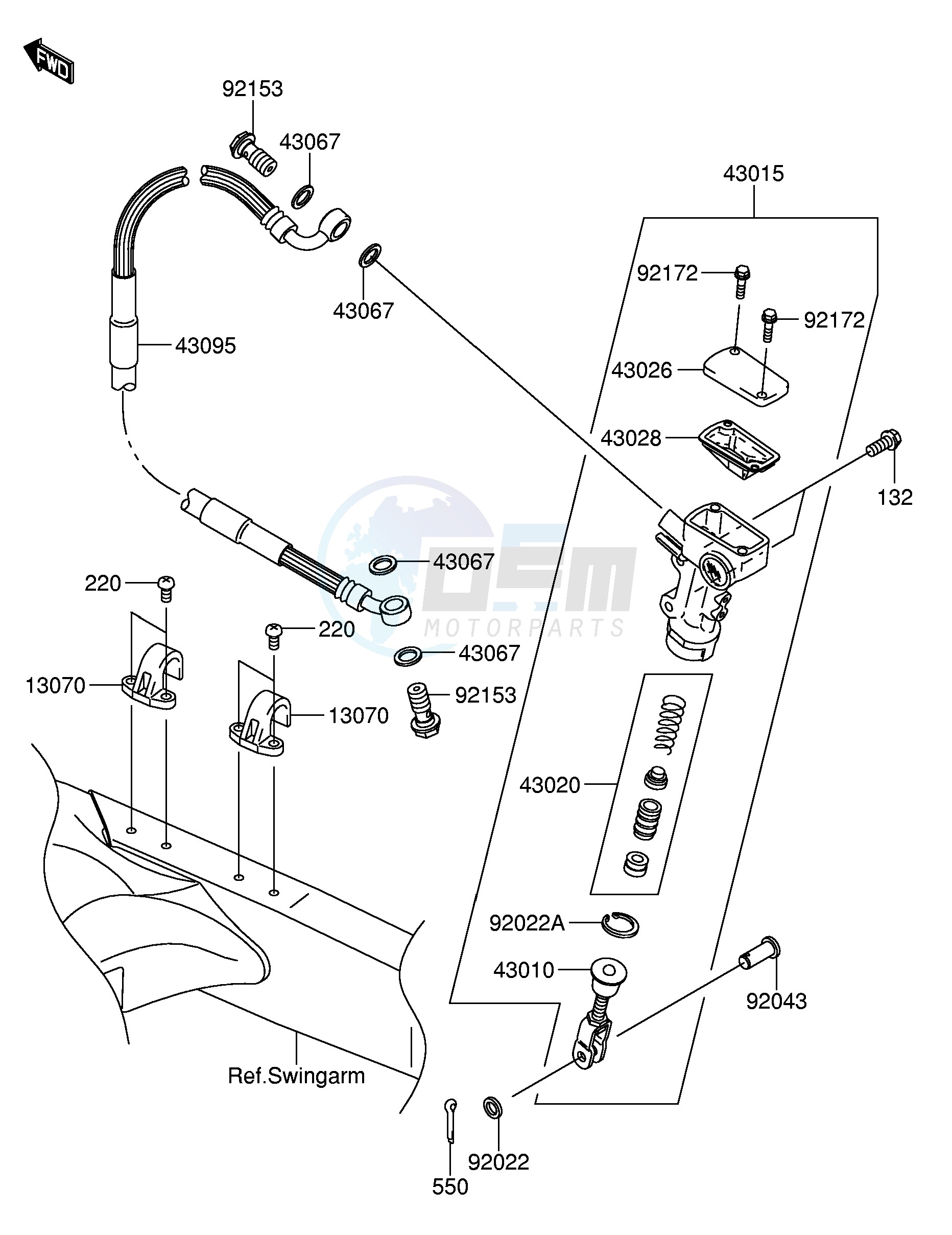 REAR MASTER CYLINDER image