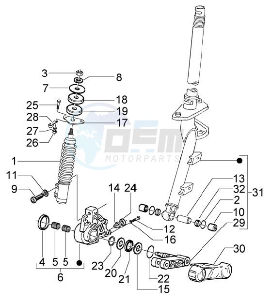 Steering column - Disc brake blueprint
