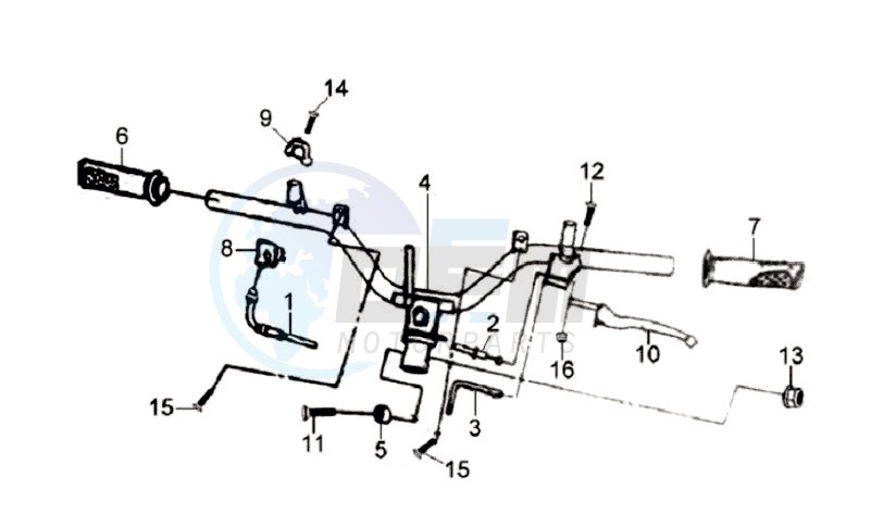 HANDLEBAR / BRAKE LEVERS CPL  L/R image