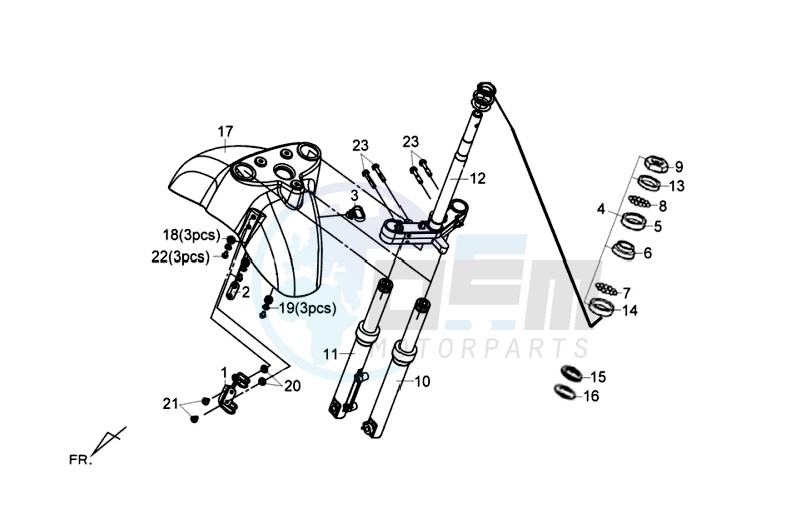 FRONT FORK/ FRONT FENDER / STEERING HEAD BEARING image