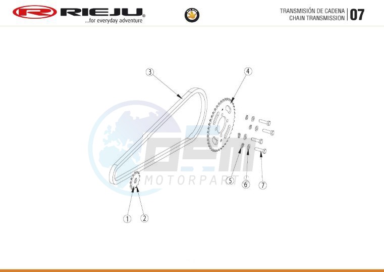 CHAIN TRANSMISSION blueprint