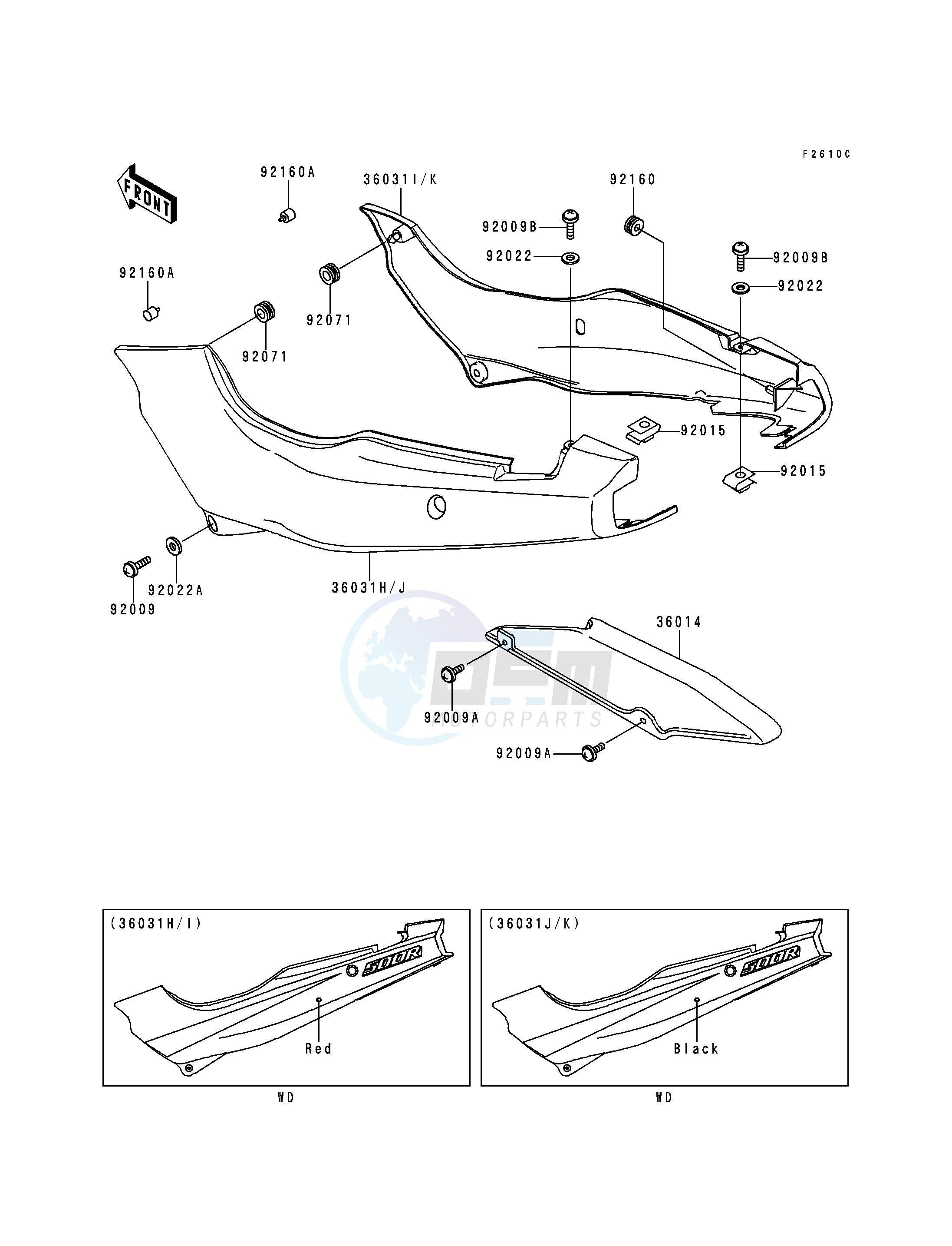 SIDE COVERS_CHAIN COVER-- EX500-D5- - blueprint