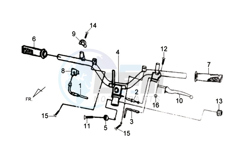 HANDLEBAR / BRAKE LEVERS CPL  L/R image