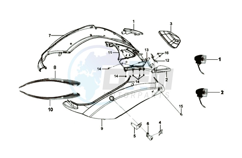 FR PLATE / HEAD LIGHT / FOOTREST image