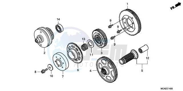 PRIMARY DRIVE GEAR blueprint