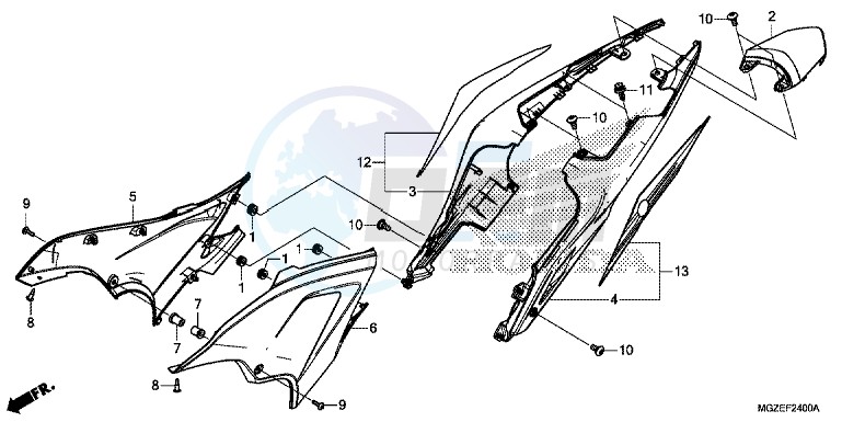 SIDE COVER/ REAR COWL image