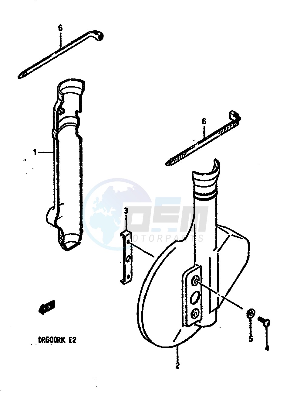 FRONT FORK COVER (MODEL G) blueprint