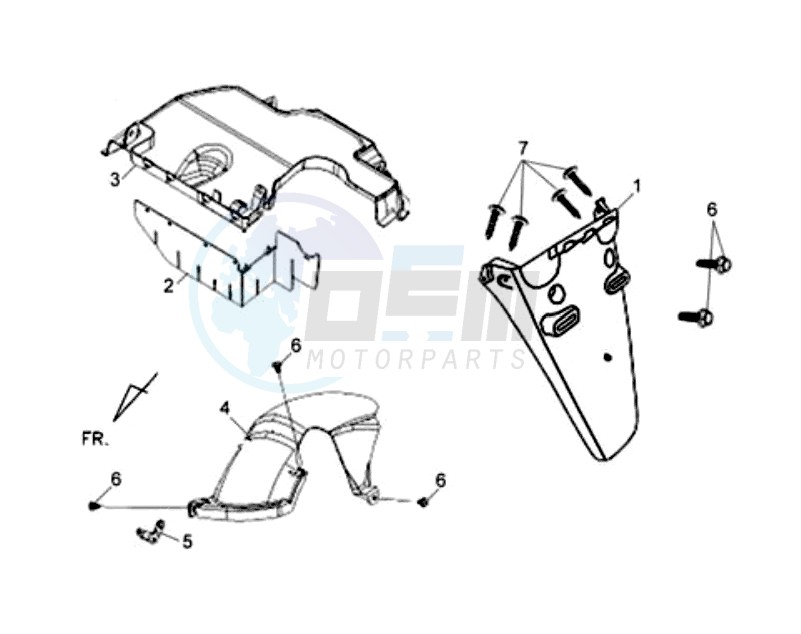 REAR FENDER - MUDGUARD - image