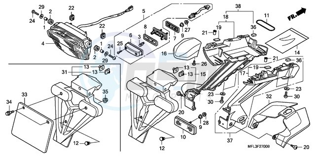 TAILLIGHT (CBR1000RR8,9/R A9) image