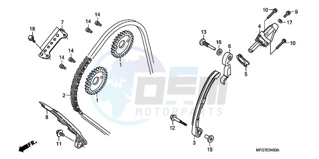 CAM CHAIN/TENSIONER blueprint