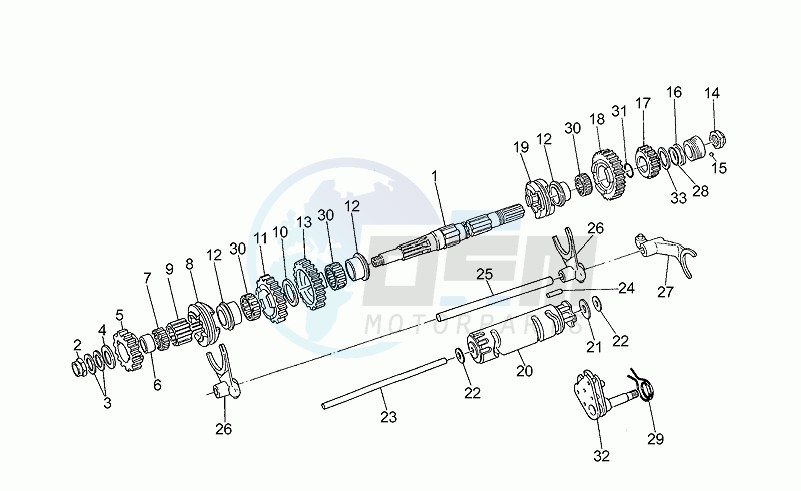 Driven shaft blueprint