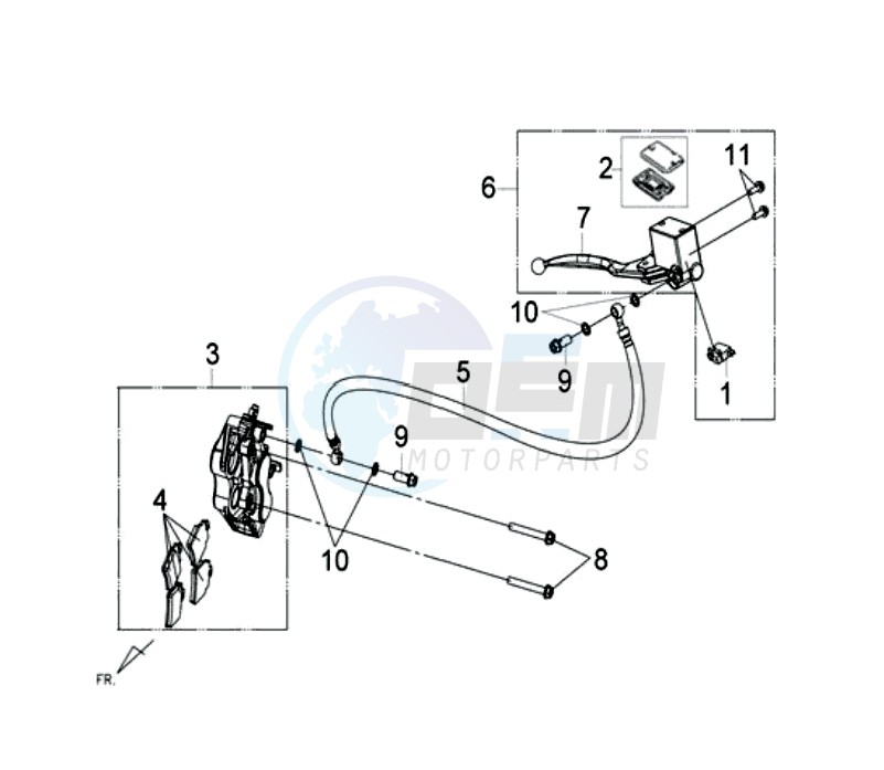 BRAKE CALIPER FOR / BRAKE LEVER CPL image