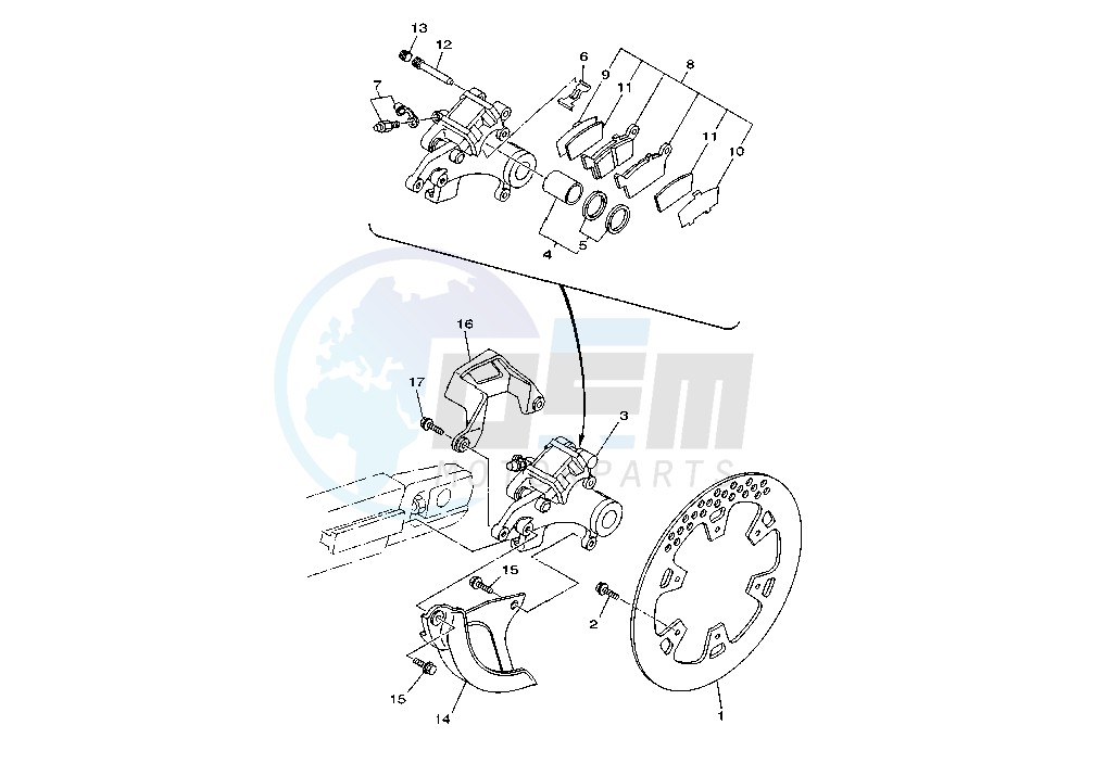 REAR BRAKE CALIPER image