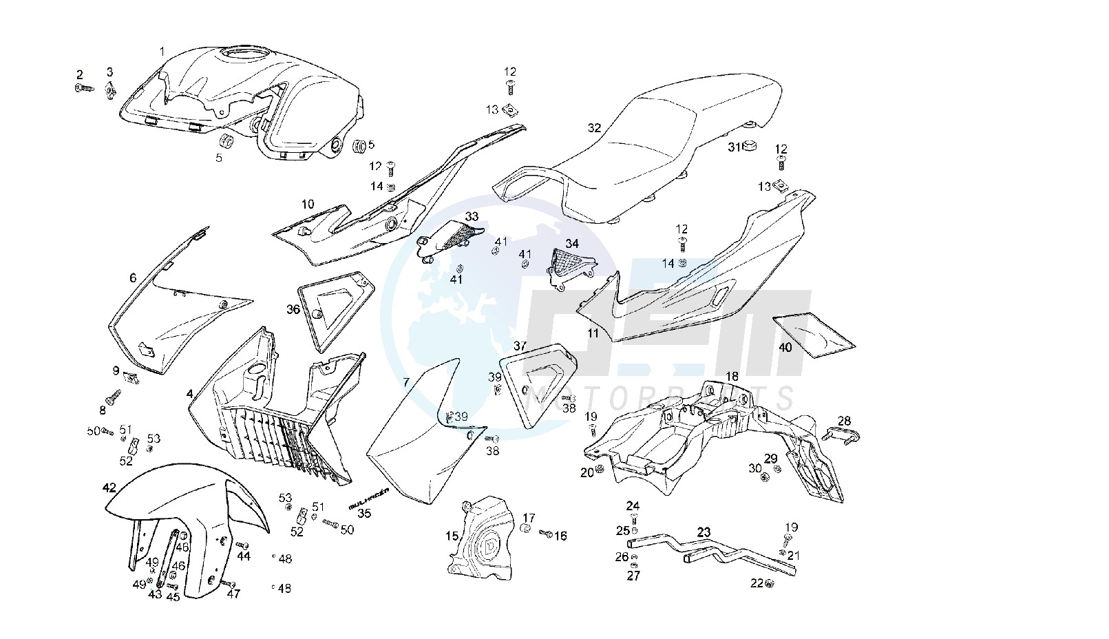 FAIRINGS MY08-09 blueprint