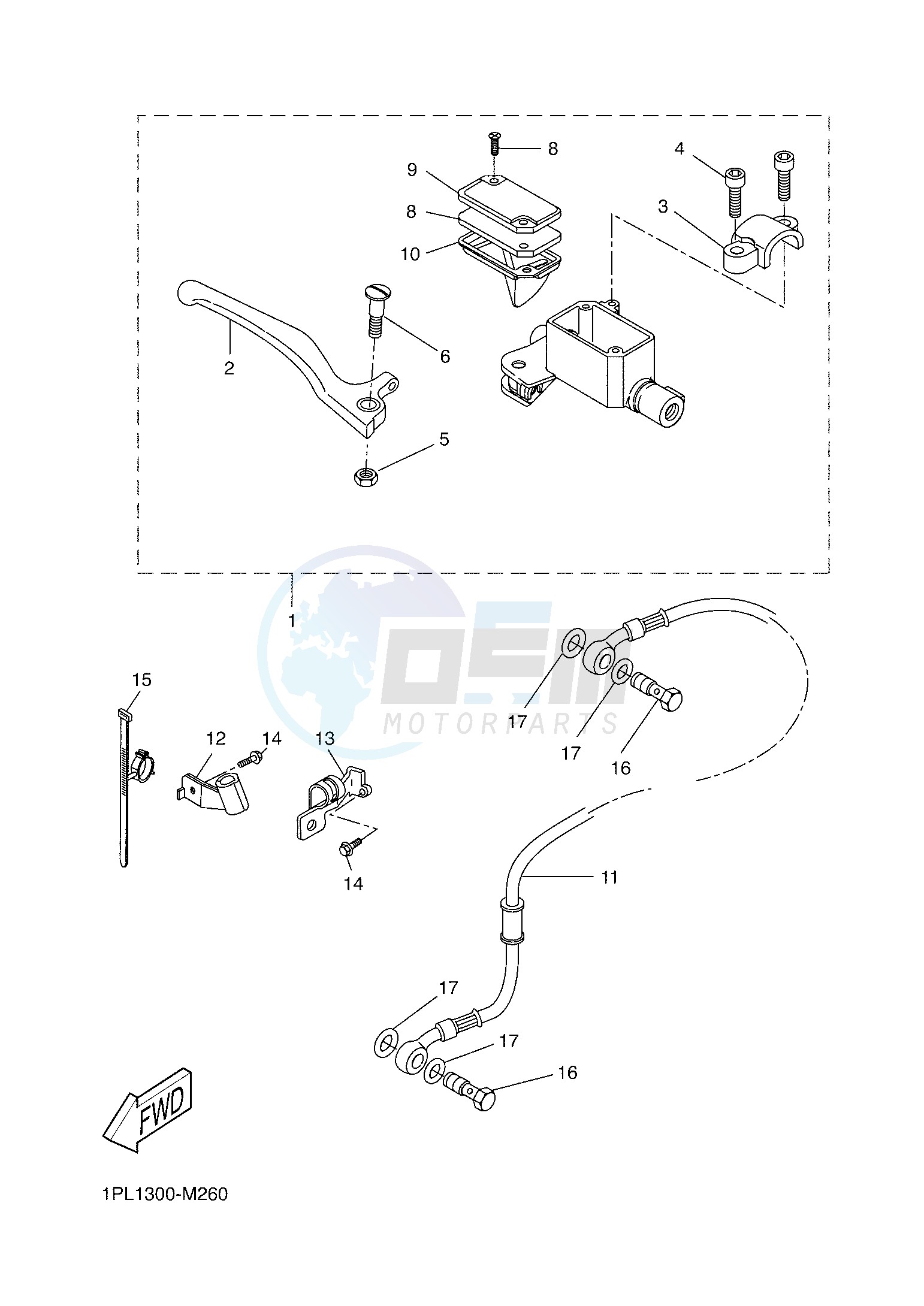 FRONT MASTER CYLINDER image