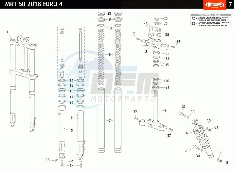 FRONT FORK blueprint