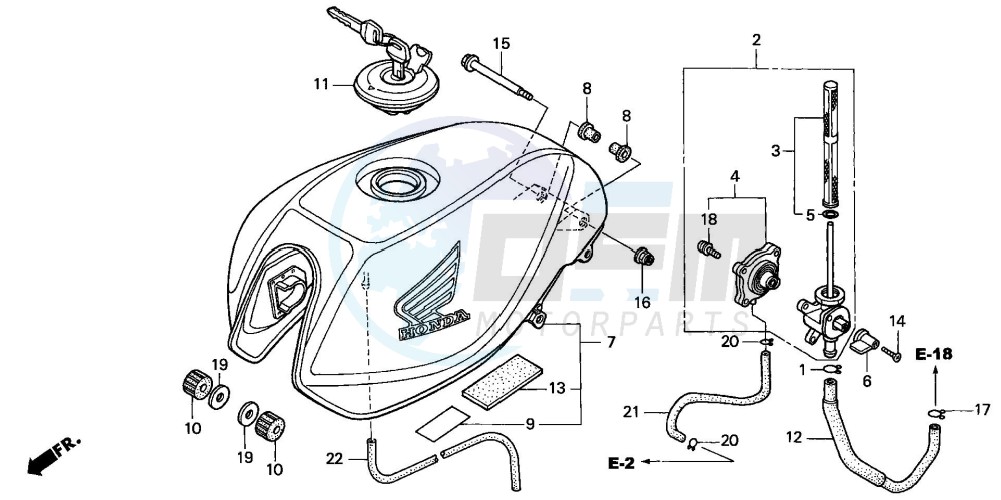 FUEL TANK (CB600F2/F22) image