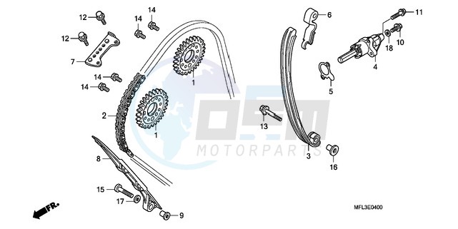 CAM CHAIN/TENSIONER blueprint