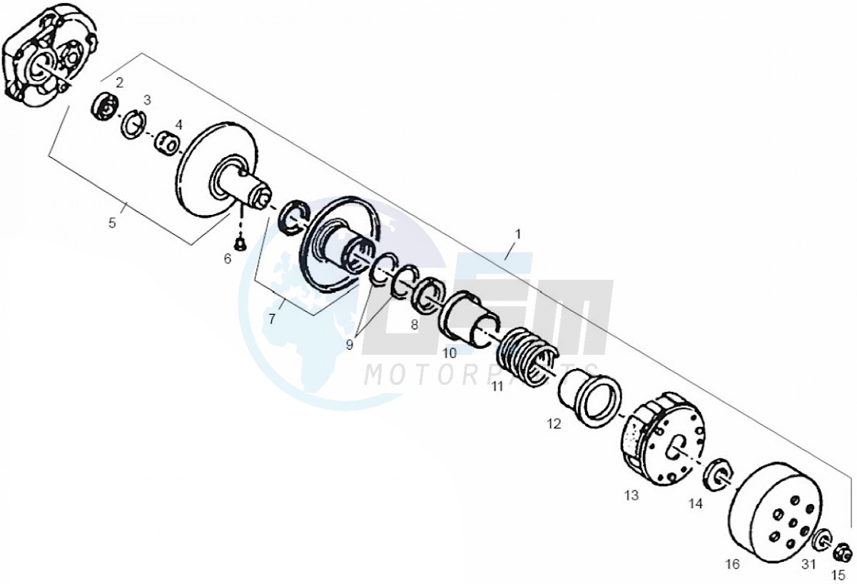 Secondary pulley (Positions) blueprint