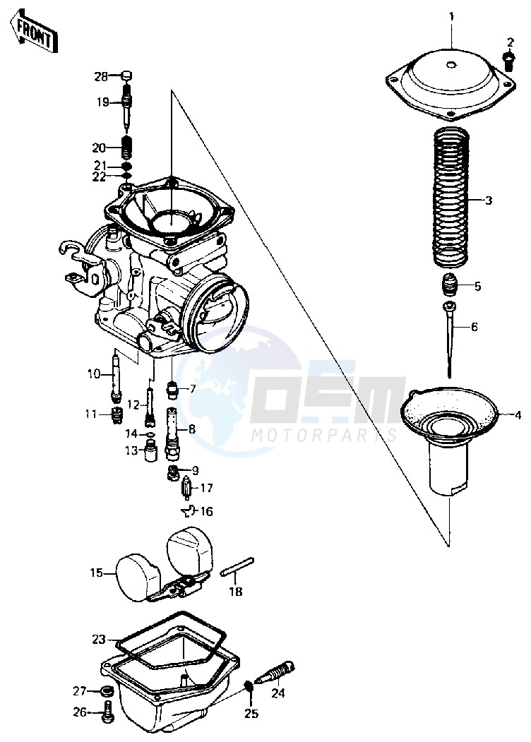 CARBURETOR PARTS -- 80 B1- - blueprint