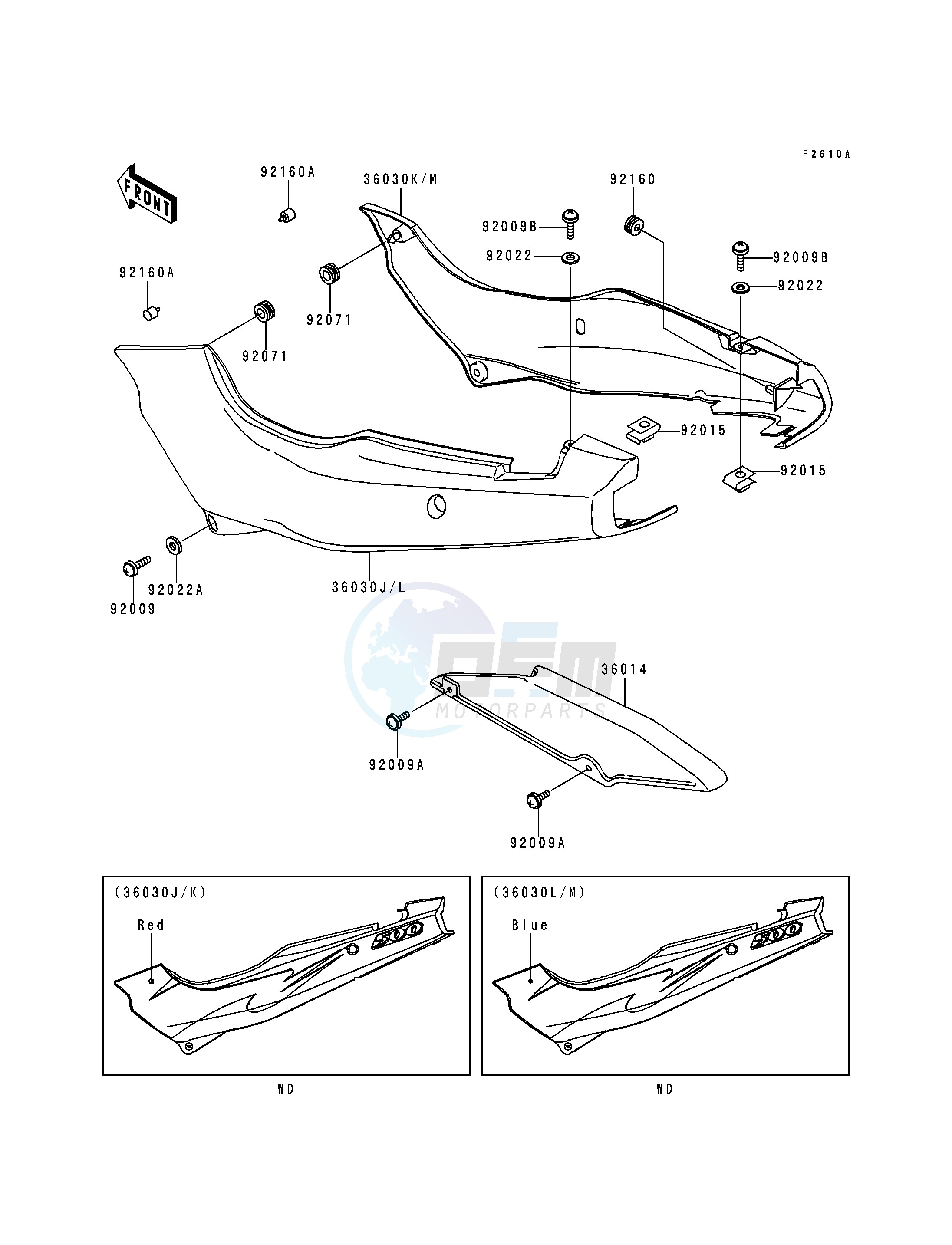 SIDE COVERS_CHAIN COVER-- EX500-D2- - blueprint