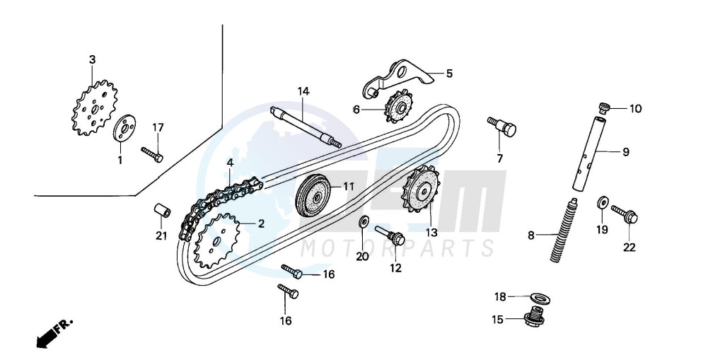 CAM CHAIN/TENSIONER blueprint