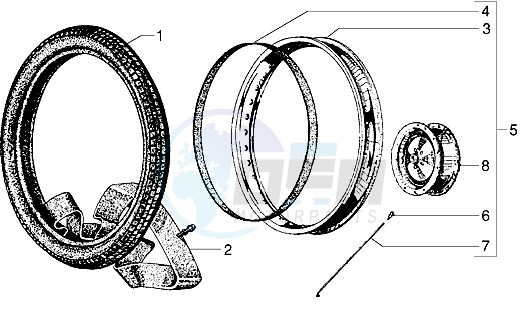 Rear wheel (25 Kmh version) blueprint