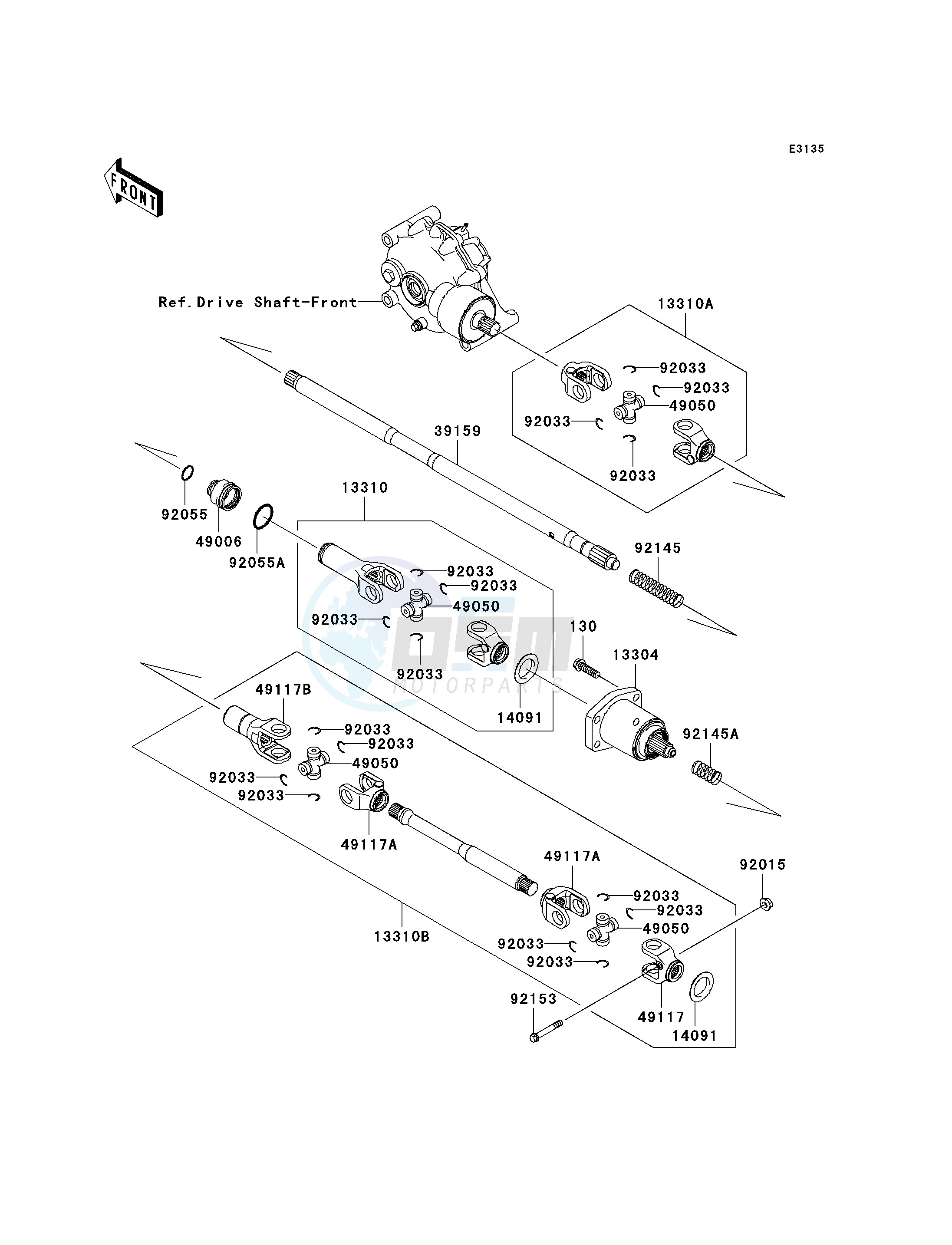 DRIVE SHAFT-PROPELLER blueprint