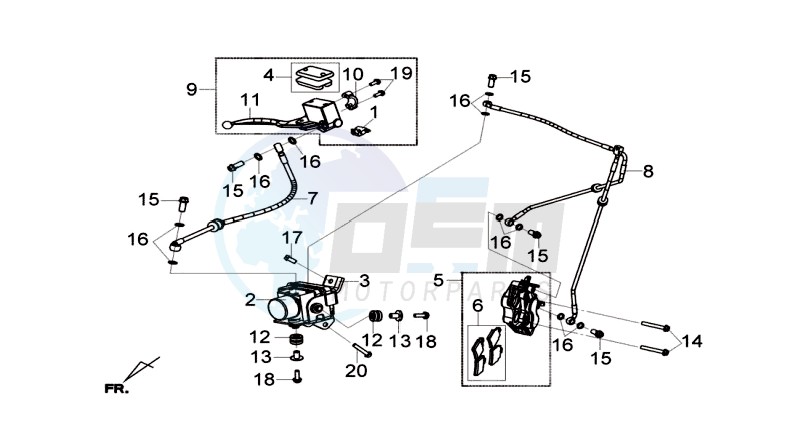 BRAKE CALIPER FOR / BRAKE LEVER CPL image