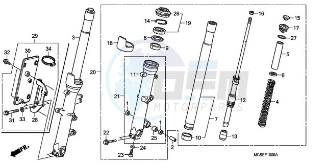 FRONT FORK blueprint