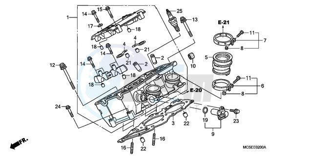 RIGHT CYLINDER HEAD blueprint