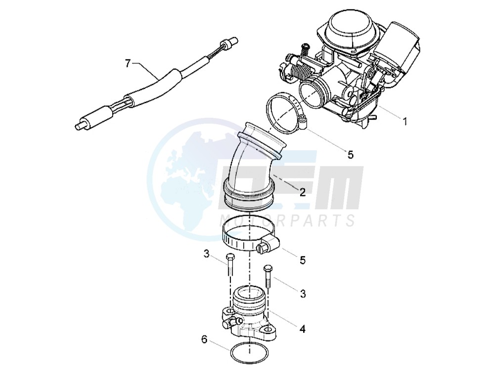 Carburettor, Assembly - Union Pipe blueprint