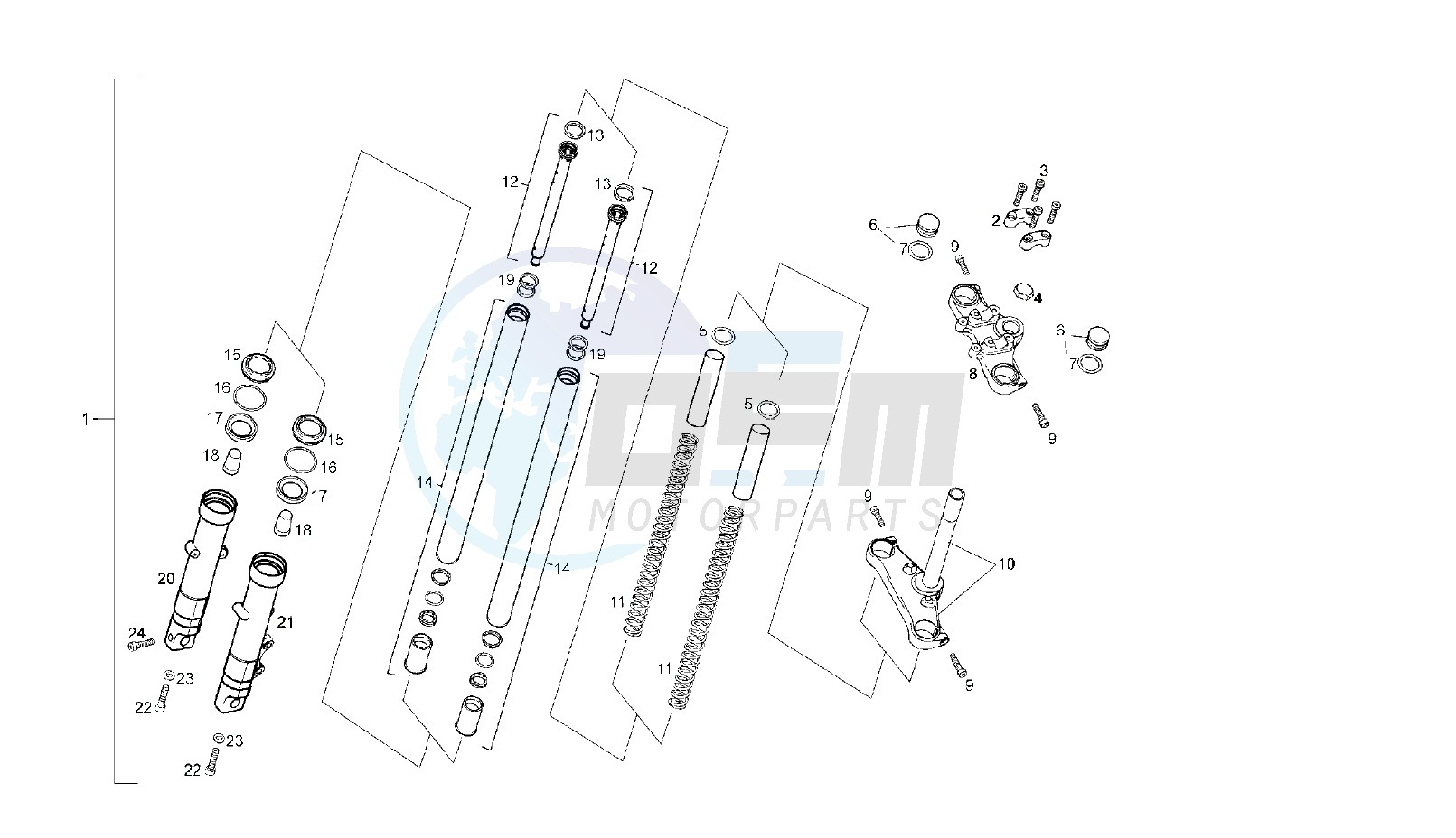 FRONT FORK blueprint