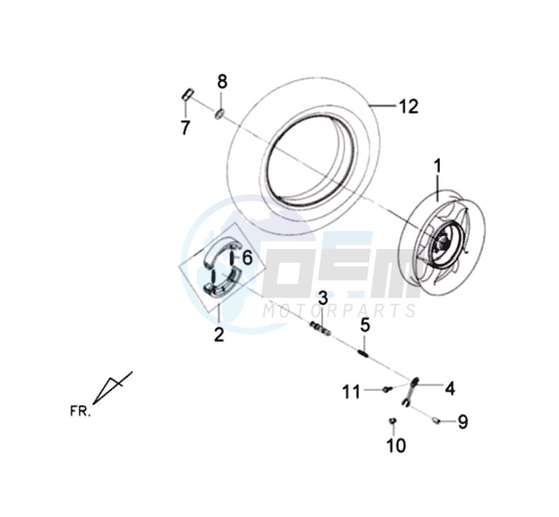 REAR WHEEL / CENTRAL STAND blueprint