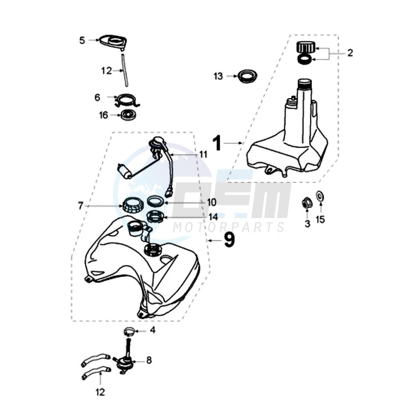 TANK AND FUEL PUMP blueprint