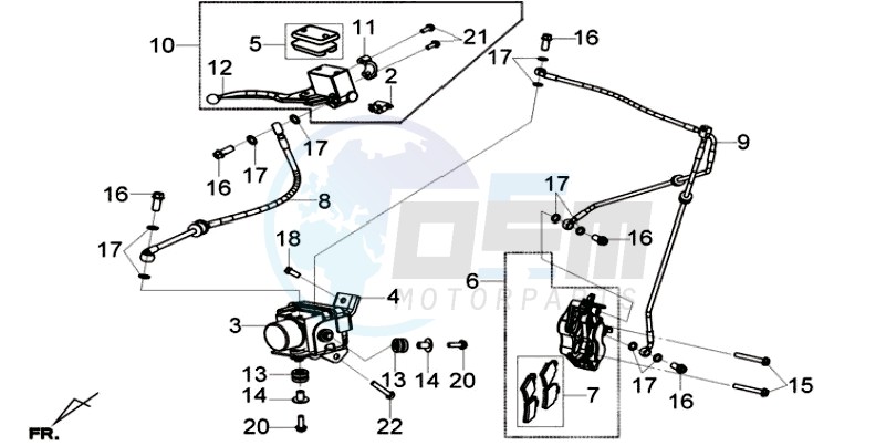 BRAKE CALIPER FOR / BRAKE LEVER CPL image