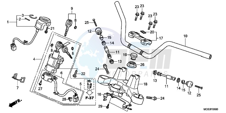 HANDLE PIPE/TOP BRIDGE blueprint