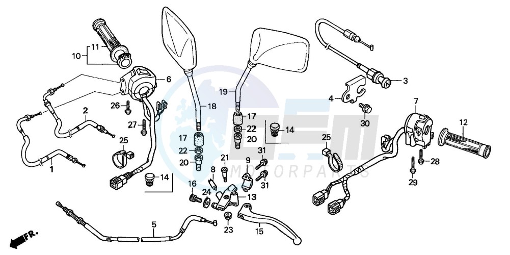 HANDLE LEVER/SWITCH/ CABLE blueprint