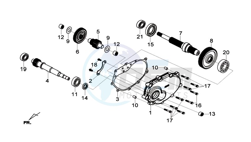 CRANKCASE - DRIVE SHAFT image