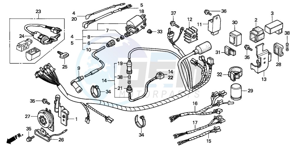 WIRE HARNESS/ IGNITION COIL blueprint