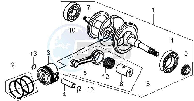 CRANKSHAFT / PISTON / PISTON RING image