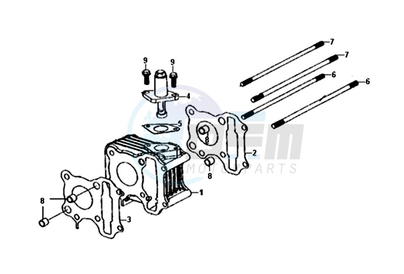 CYLINDER / TOP GASKET / LOWER GASKET blueprint