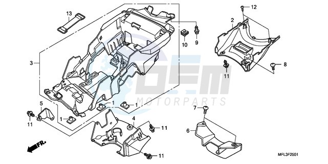 REAR FENDER (CBR1000RA) blueprint