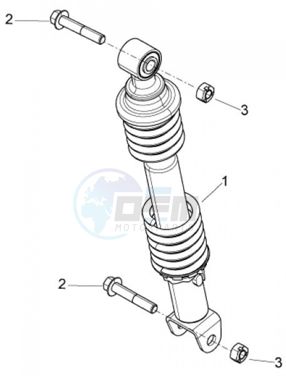 Shock absorber, rear (Positions) blueprint