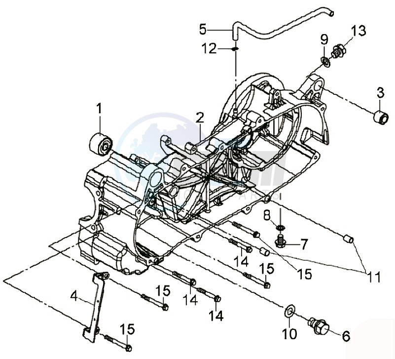 CRANKCASE LEFT blueprint