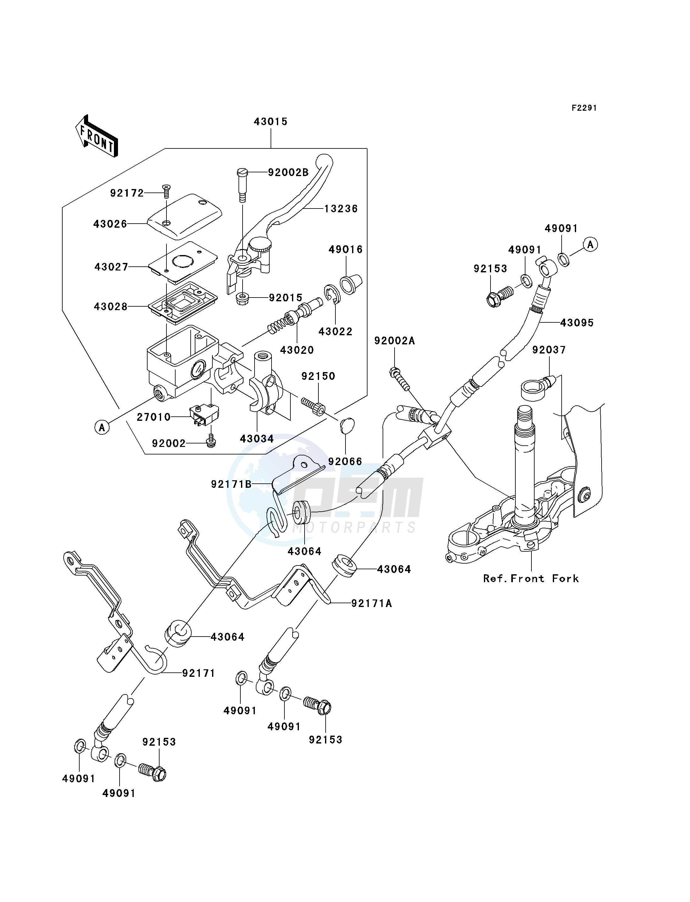 FRONT MASTER CYLINDER blueprint