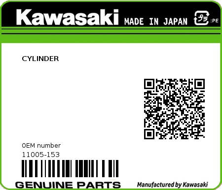 Product image: Kawasaki - 11005-153 - CYLINDER  0