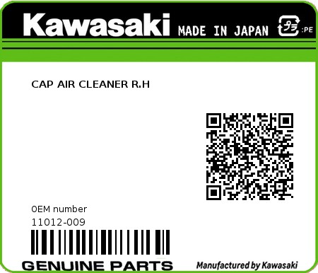 Product image: Kawasaki - 11012-009 - CAP AIR CLEANER R.H  0